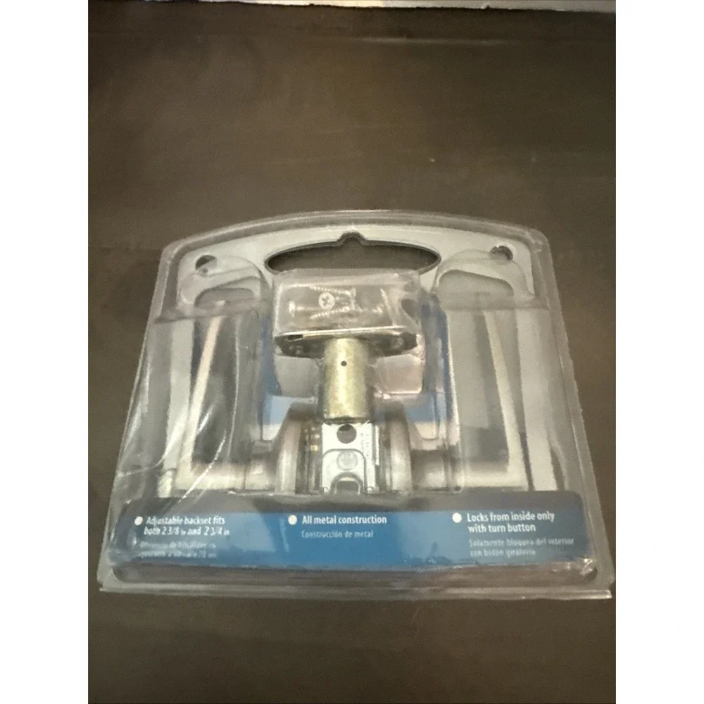 DEFIANT Olympic Bed & Bath Locking Door Lever Knob Stainless 721 193 New